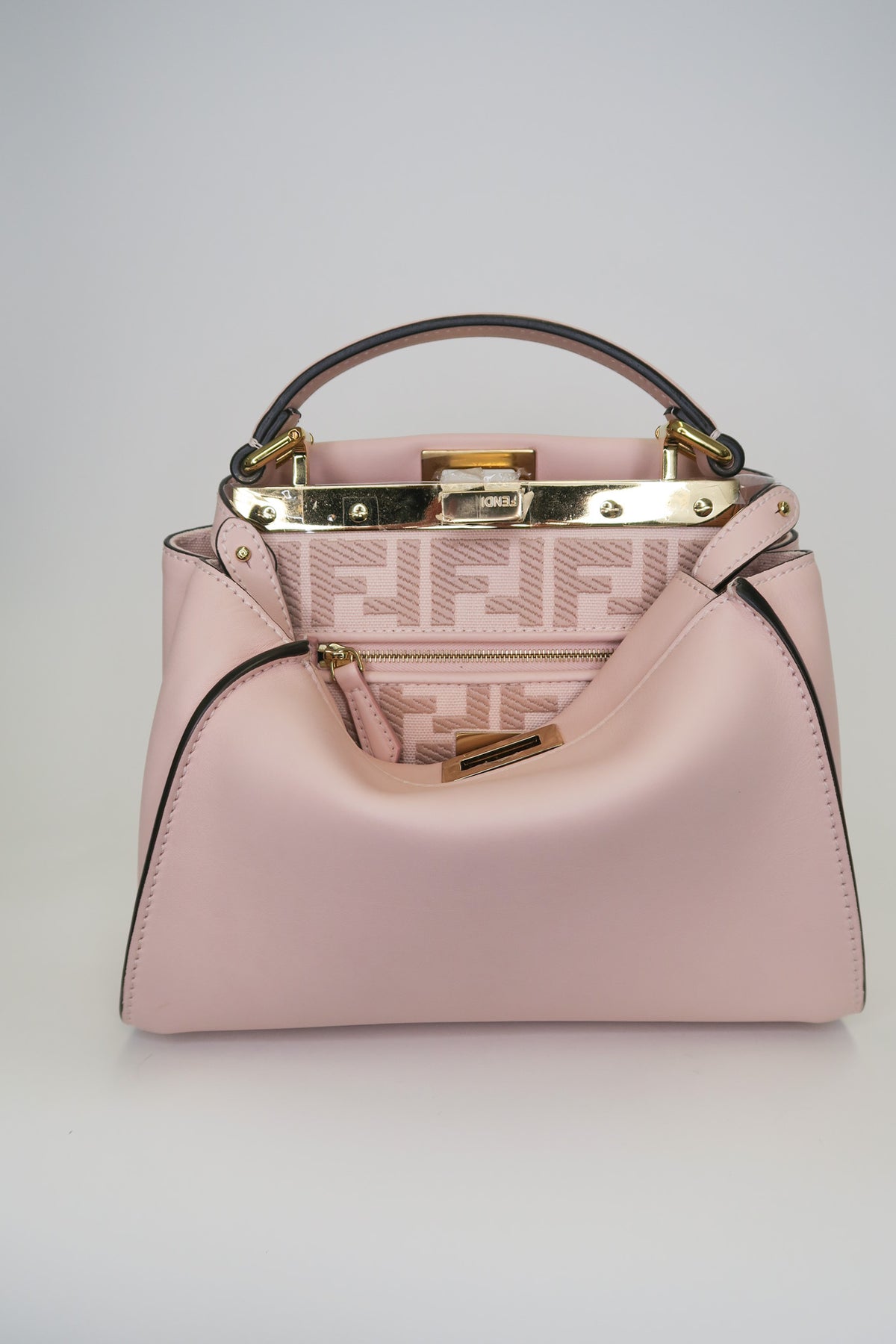 Fendi 2022 Mini Peekaboo Handle Bag w/ Strap