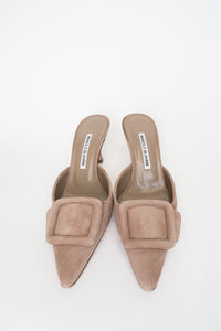 Manolo Blahnik Suede Mules sz 37.5