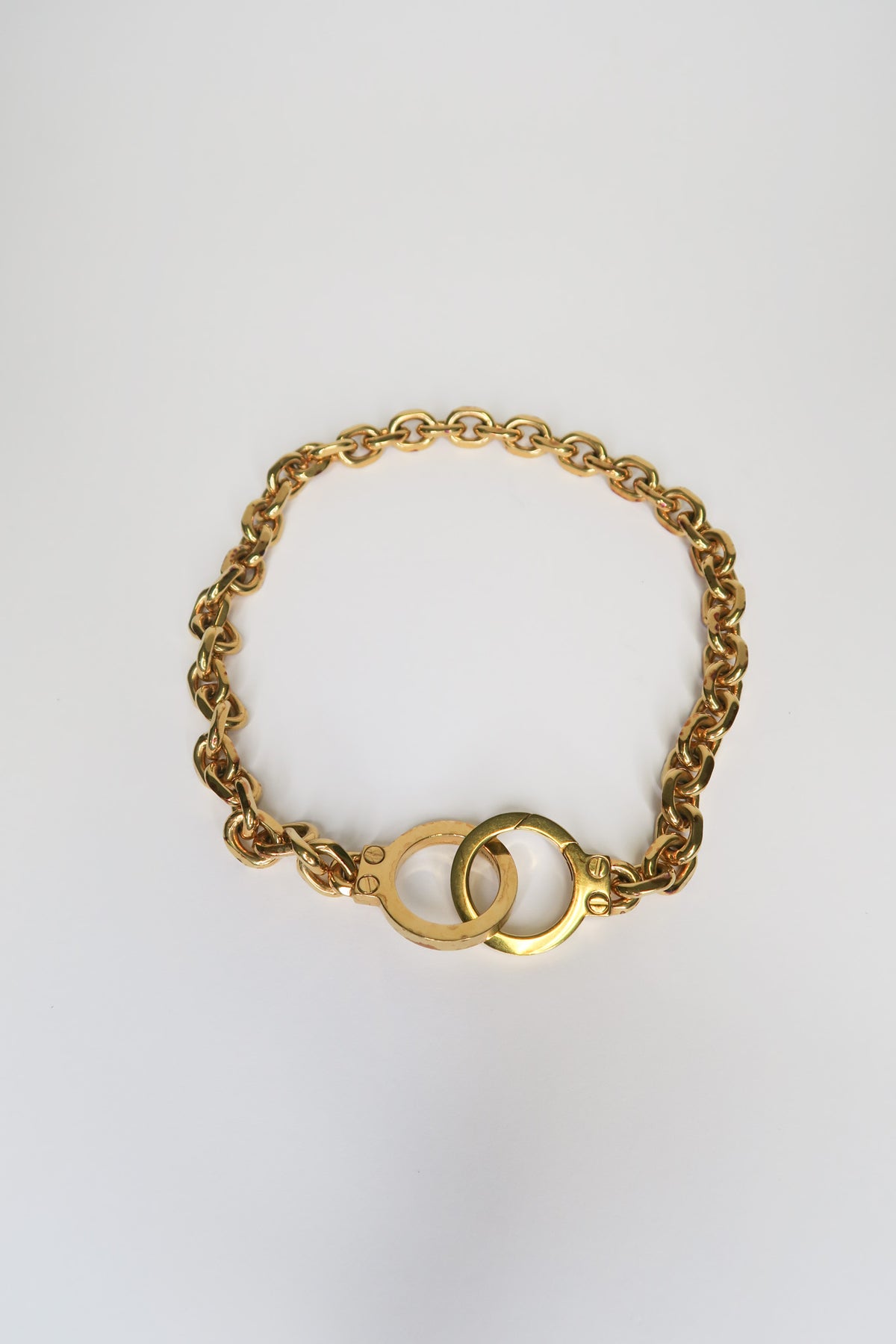 Celine Golden Handcuff Necklace