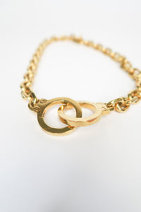 Celine Golden Handcuff Necklace