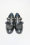 Hermes Leather Studded Accents Loafers sz 36