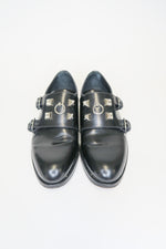 Hermes Leather Studded Accents Loafers sz 36