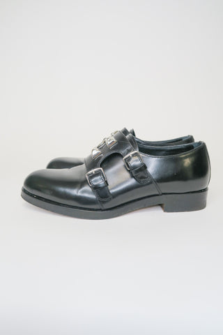 Hermes Leather Studded Accents Loafers sz 36 - Designer Loafers at The Find Luxury Resale - Vancouver, Canada