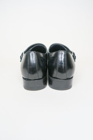 Hermes Leather Studded Accents Loafers sz 36 - Designer Loafers at The Find Luxury Resale - Vancouver, Canada