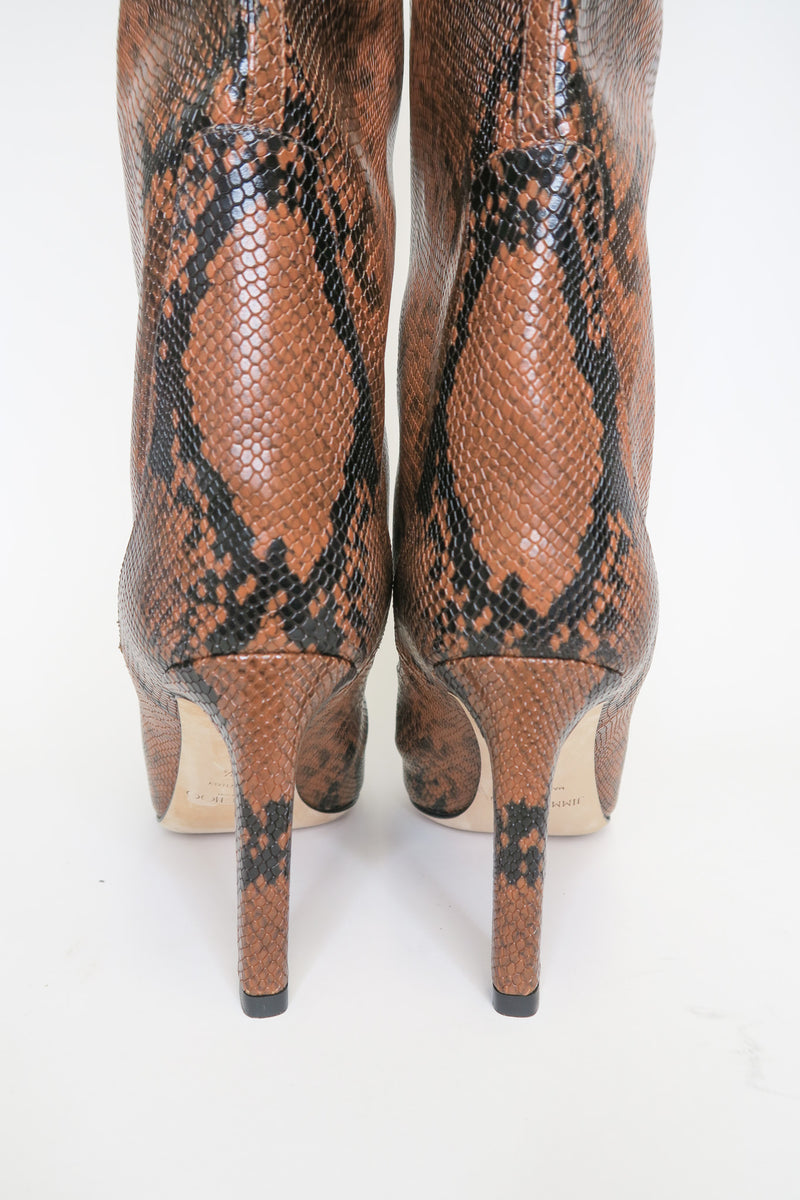 Jimmy Choo Animal Print Boots sz 38.5