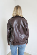 Wilfred Oversized Faux Leather Jacket sz XS