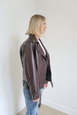 Wilfred Oversized Faux Leather Jacket sz XS
