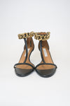 Stella McCartney Leather Chain-Link Accents T-Strap Sandals sz 37.5