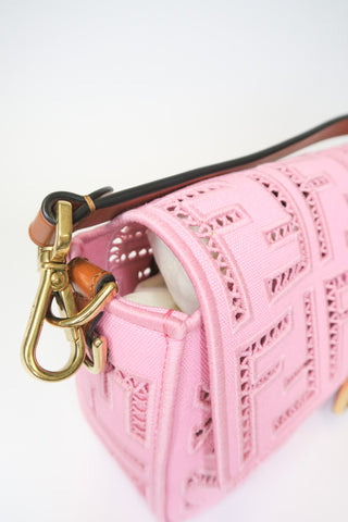 Fendi FF Ajour Embroidered Baguette