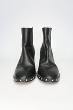 AllSaints Leather Studded Ankle Boots sz 39