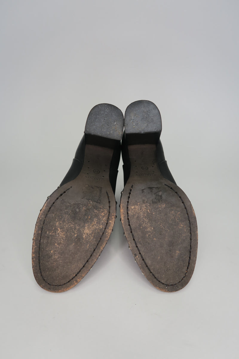 AllSaints Leather Studded Ankle Boots sz 39