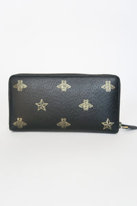 Gucci Bee & Star Leather Continental Wallet