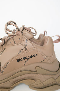 Balenciaga Triple S All Over Logo Chunky Sneakers sz 38