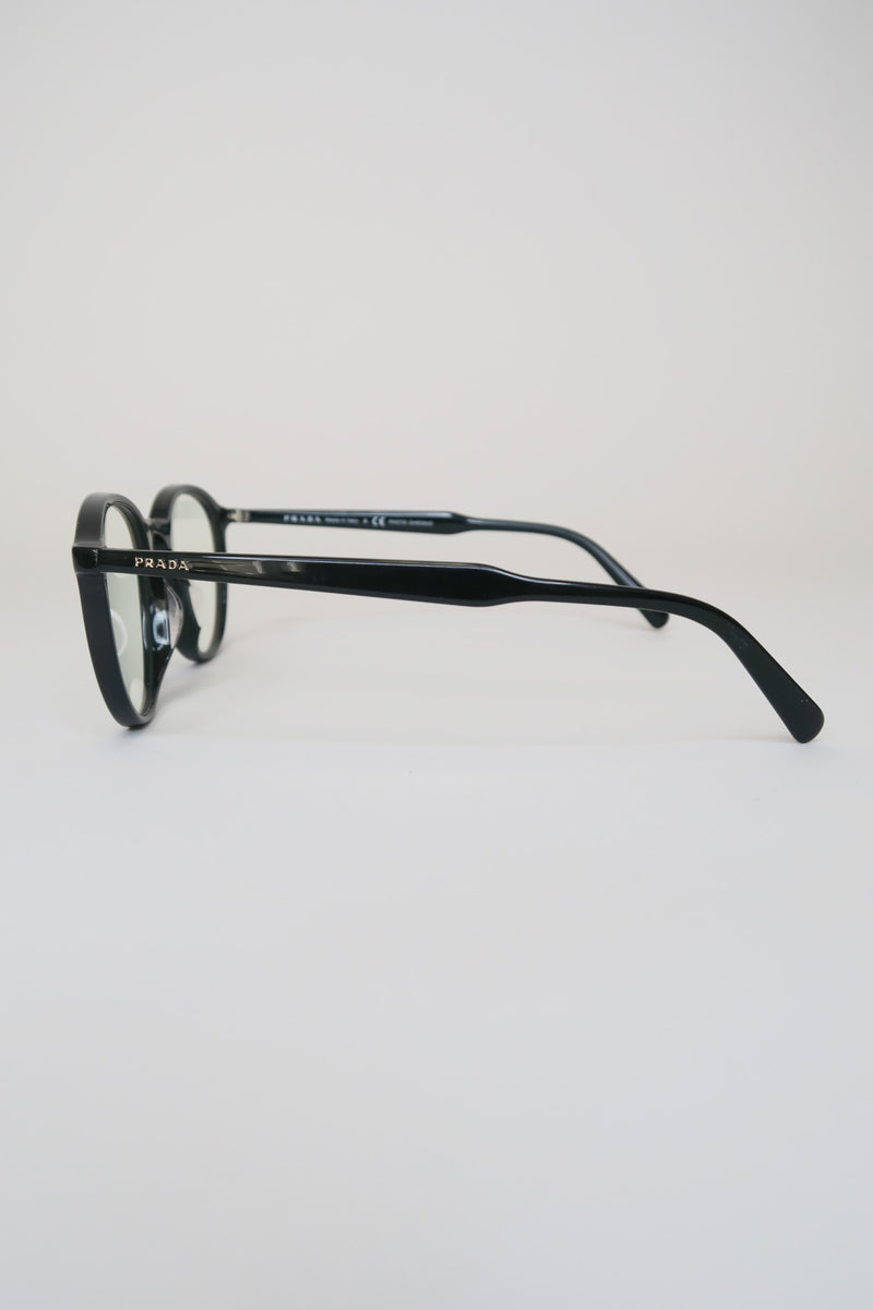 Prada Round Blue Light Eyeglasses