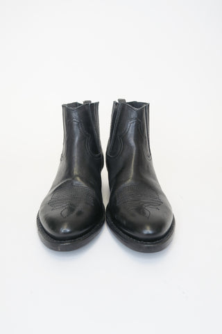 Golden Goose Leather Western Boots sz 37.5 - Designer Boots at The Find Luxury Resale - Vancouver, Canada