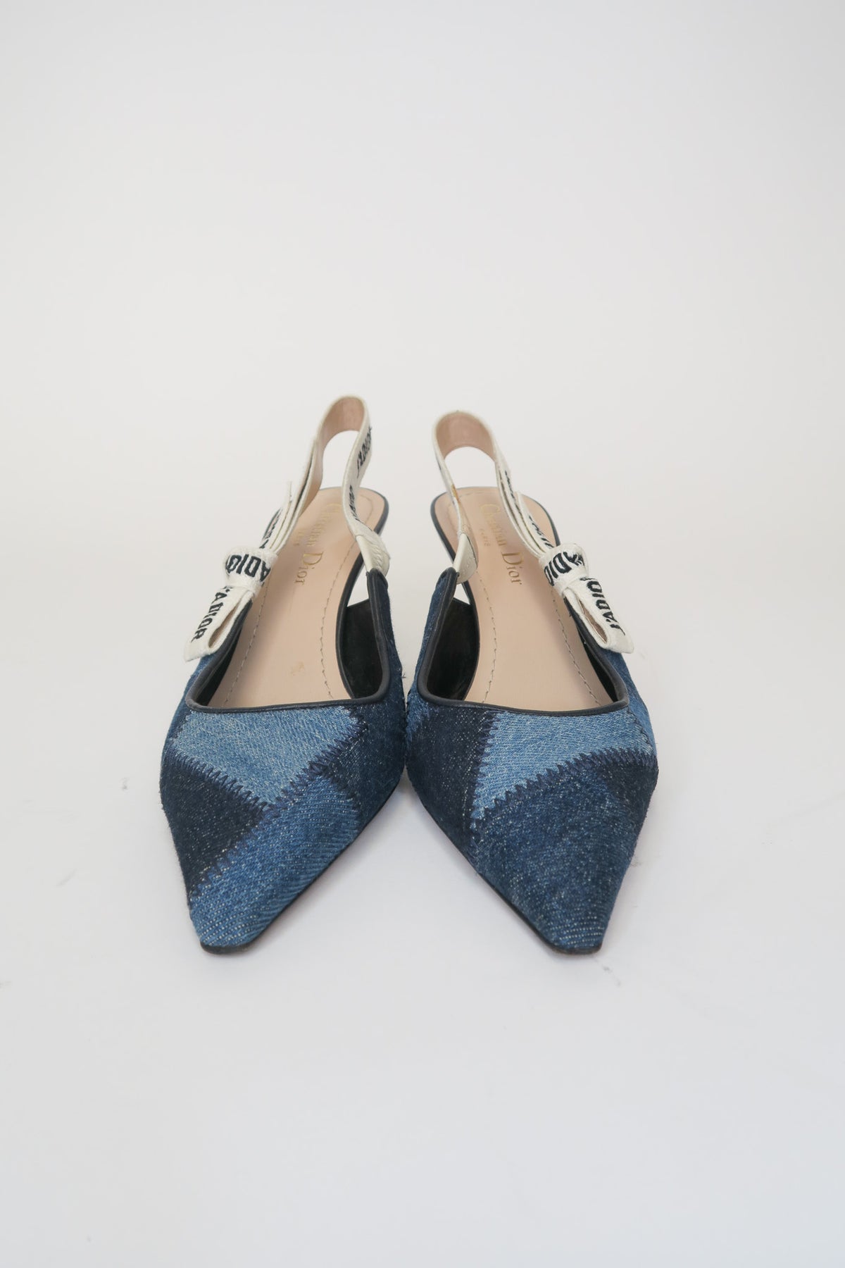 Christian Dior J'Adior Denim Slingback Pumps sz 36