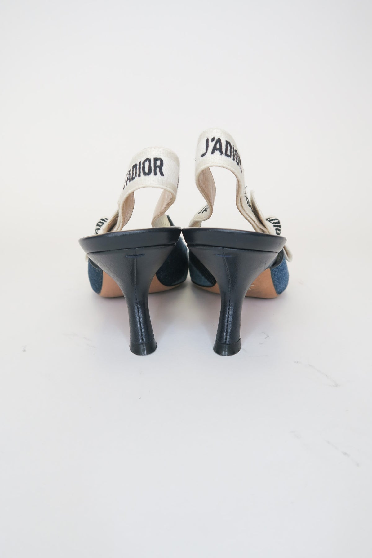 Christian Dior J'Adior Denim Slingback Pumps sz 36