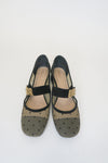 Christian Dior Suede Mesh Accents Mules sz 36