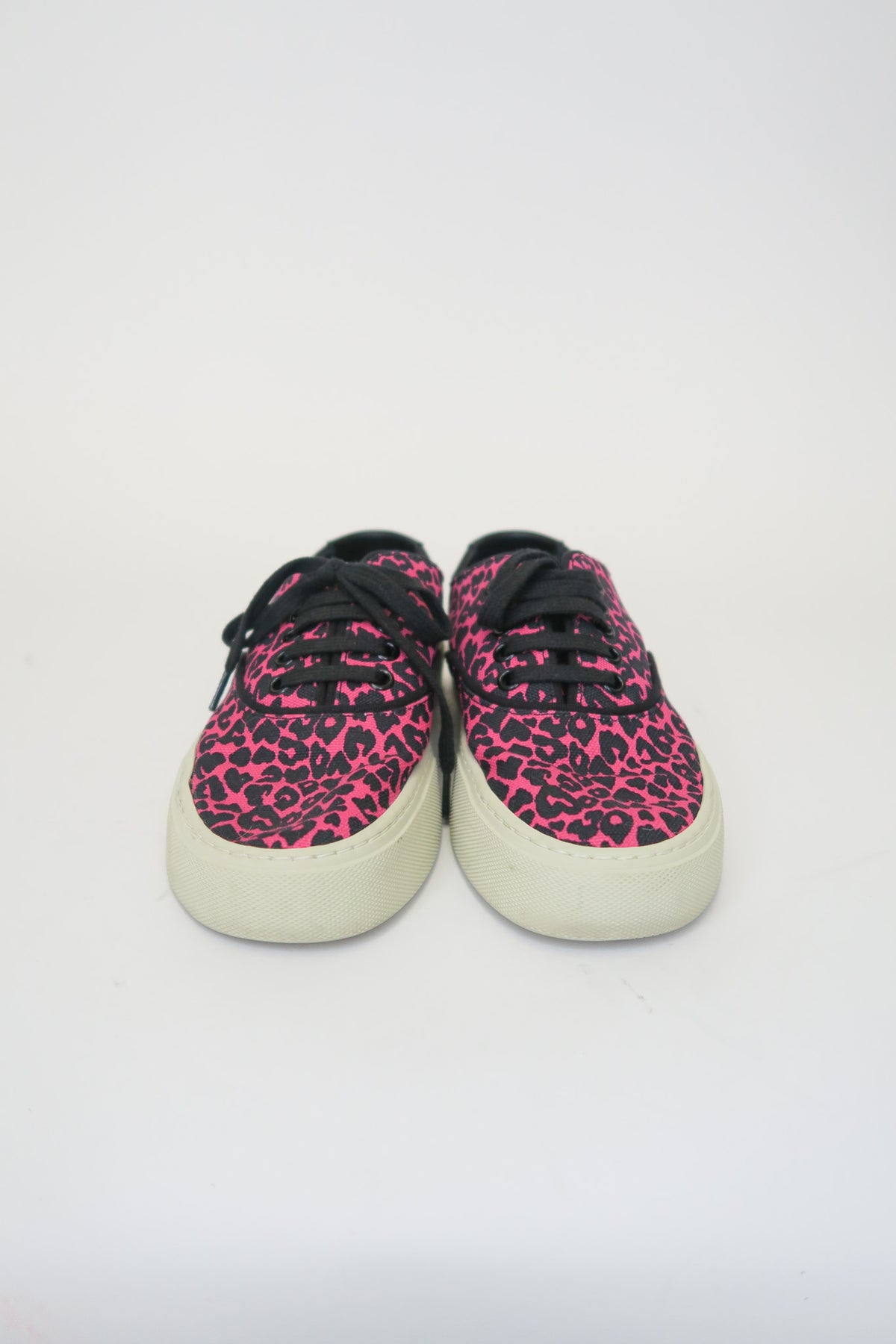 Saint Laurent Canvas Animal Print Sneakers sz 36