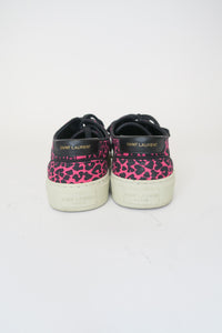 Saint Laurent Canvas Animal Print Sneakers sz 36