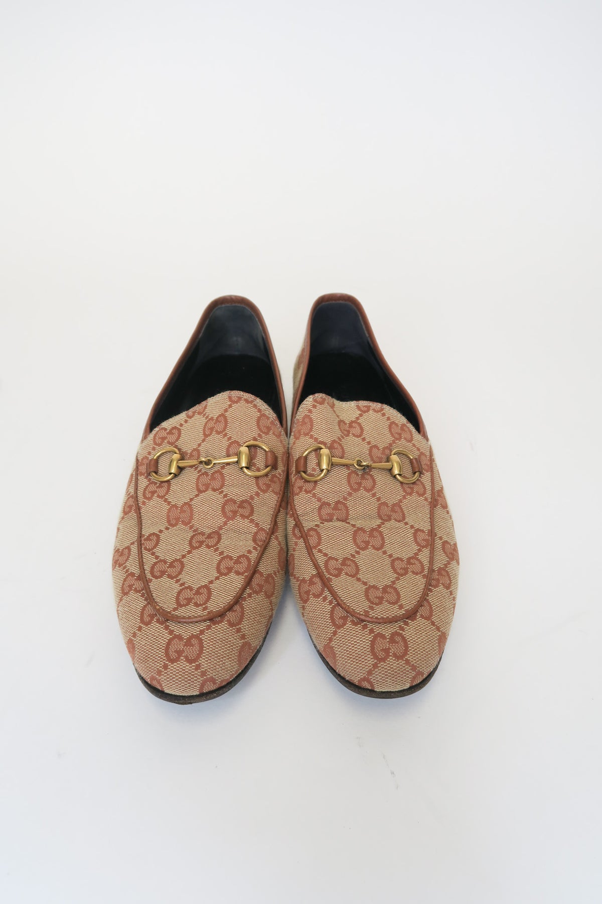 Gucci Canvas Printed Loafers sz 38