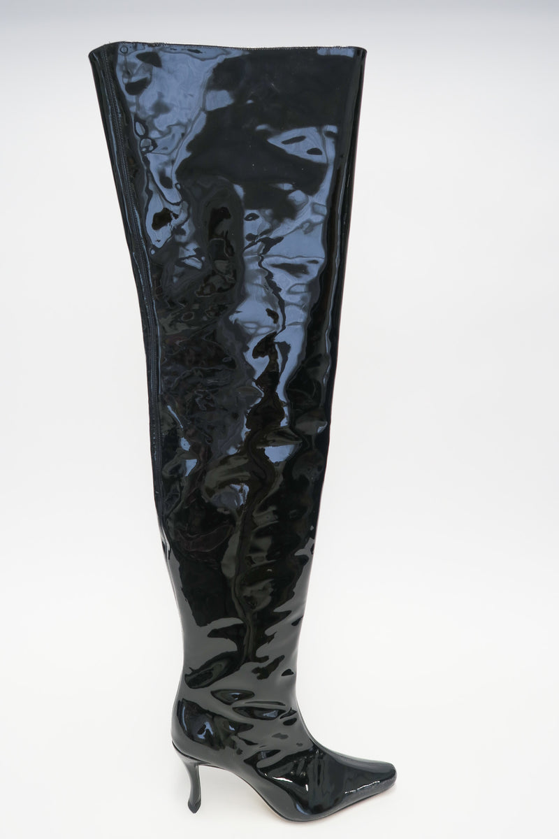 By Far Patent Leather Over-The-Knee Boots sz 36