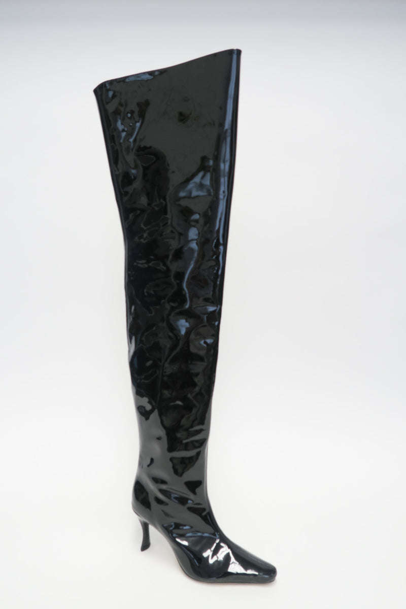 By Far Patent Leather Over-The-Knee Boots sz 36