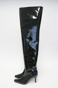 By Far Patent Leather Over-The-Knee Boots sz 36