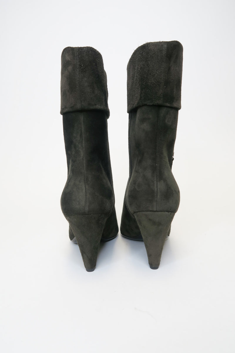 Saint Laurent Niki Suede Boots sz 36.5