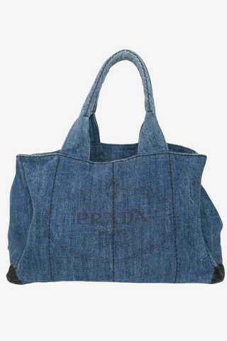 Prada Blue Denim Gardener's Bag - Designer handbag at The Find Luxury Resale - Vancouver, Canada