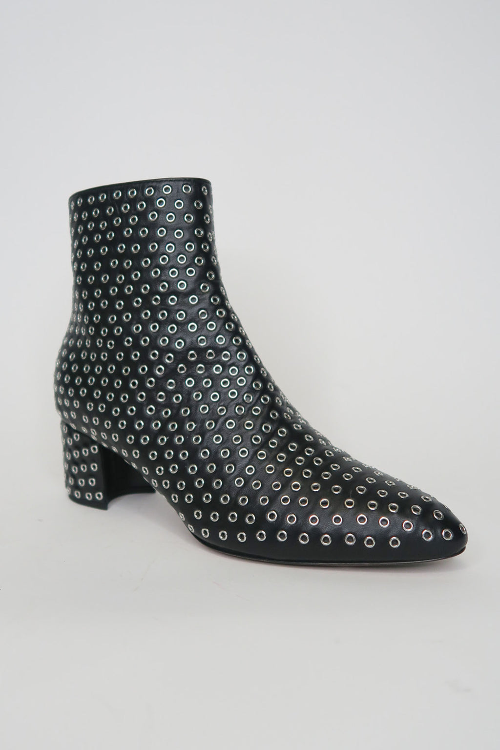 Alaïa Leather Studded Ankle Boots sz 37