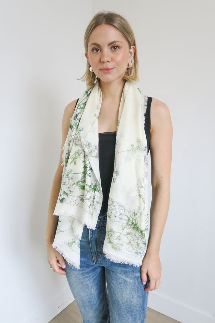 Alexander McQueen Floral Scarf