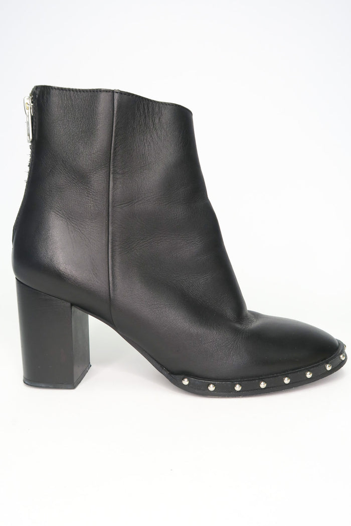 AllSaints Leather Studded Ankle Boots sz 39