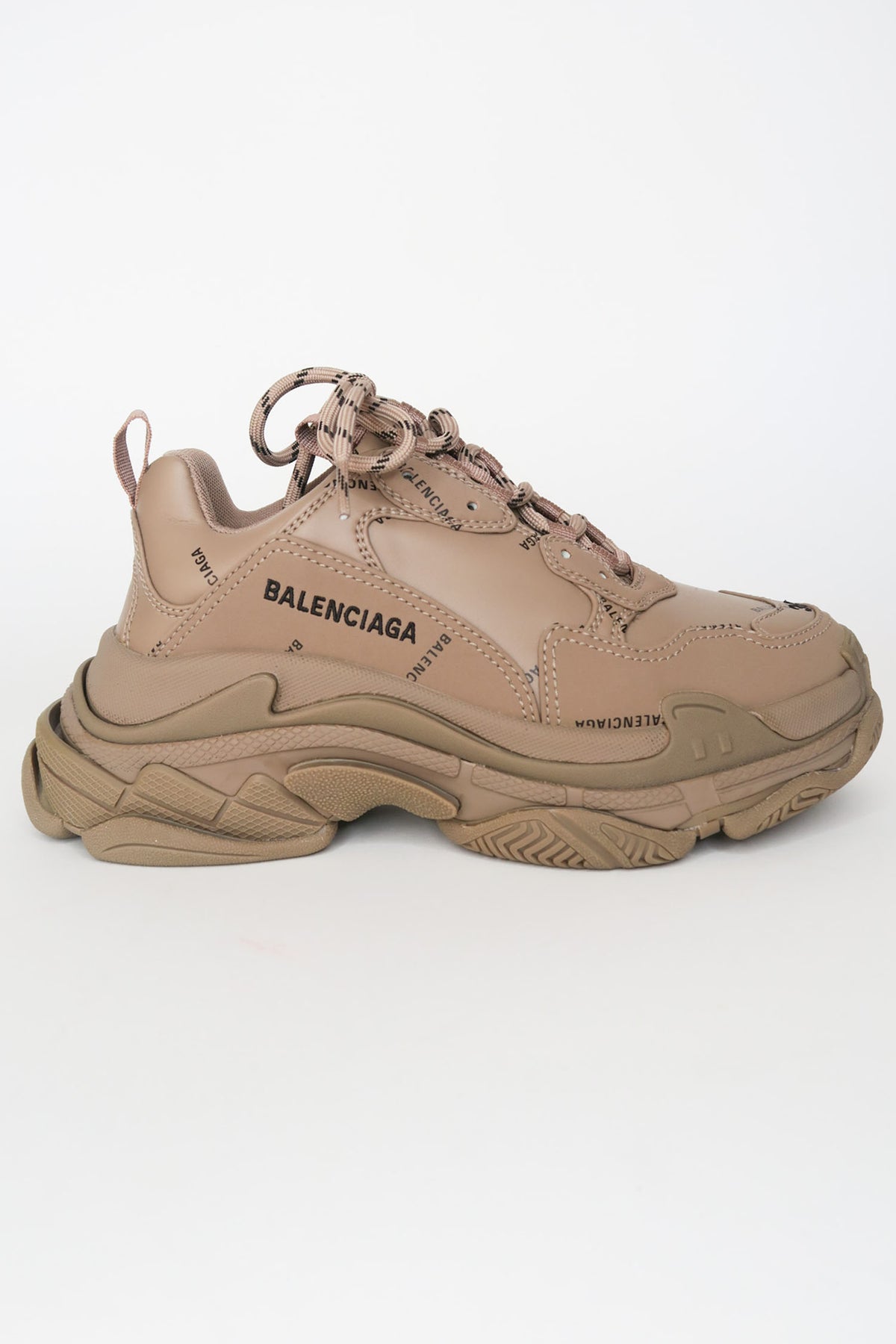 Balenciaga Triple S All Over Logo Chunky Sneakers sz 38