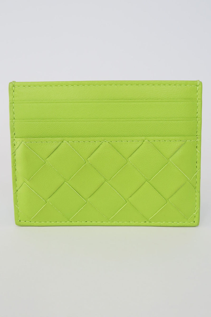 Bottega Veneta Intrecciato Weave Lambskin Card Holder