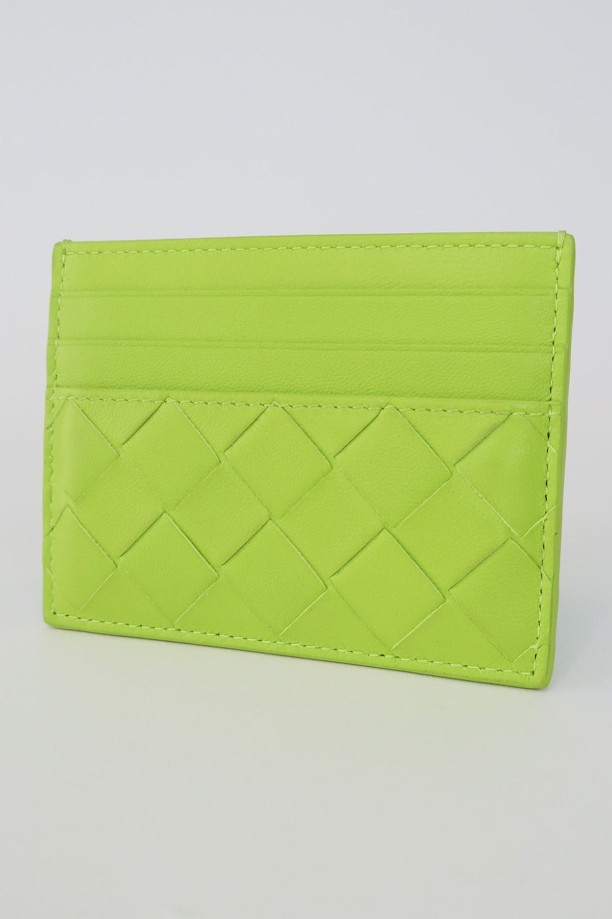 Bottega Veneta Intrecciato Weave Lambskin Card Holder