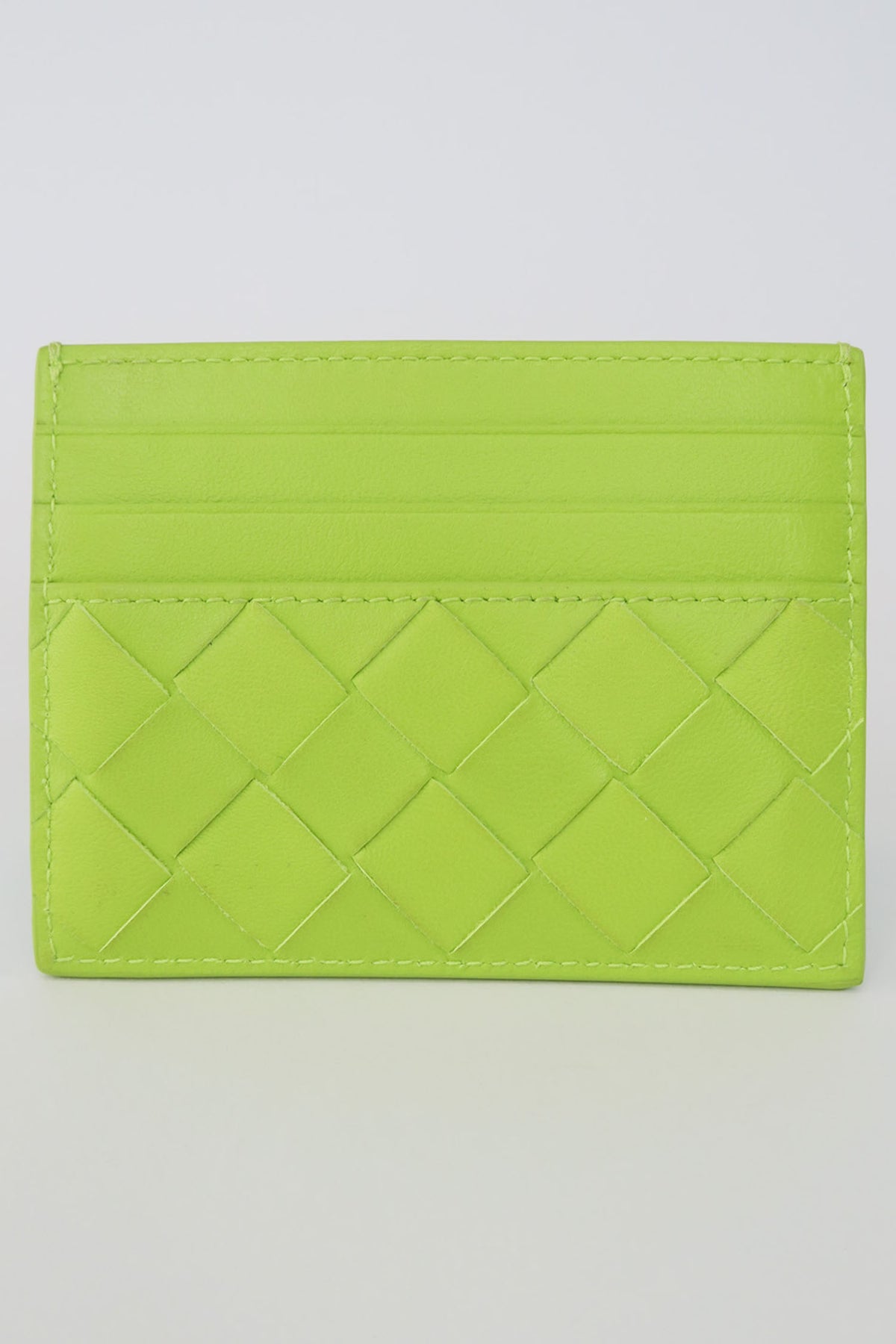 Bottega Veneta Intrecciato Weave Lambskin Card Holder