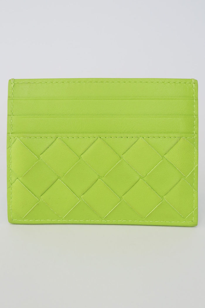 Bottega Veneta Intrecciato Weave Lambskin Card Holder