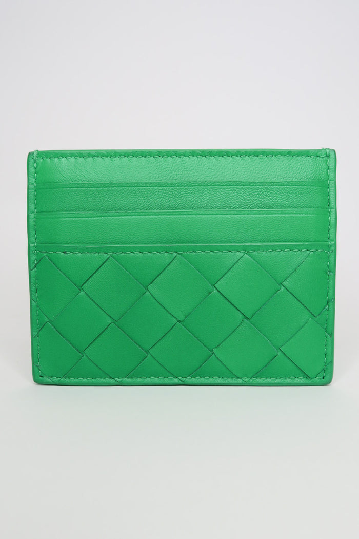 Bottega Veneta Intrecciato Weave Lambskin Card Holder