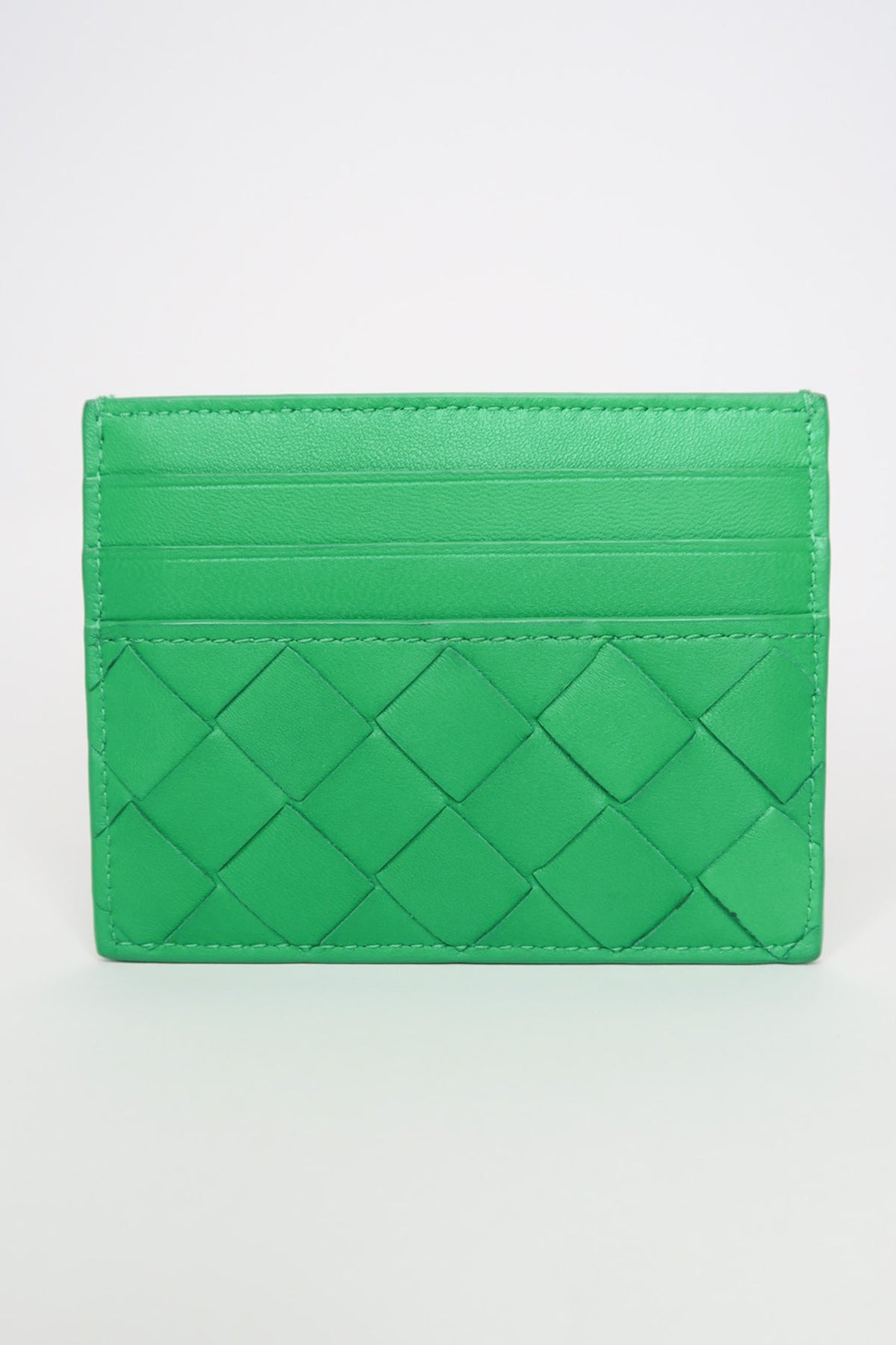 Bottega Veneta Intrecciato Weave Lambskin Card Holder