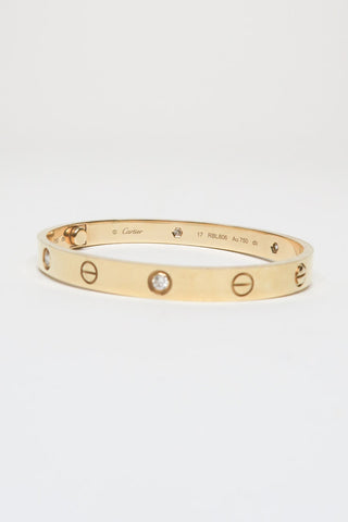 Cartier LOVE Bracelet, 4 Diamonds - Designer Bracelets at The Find Luxury Resale - Vancouver, Canada