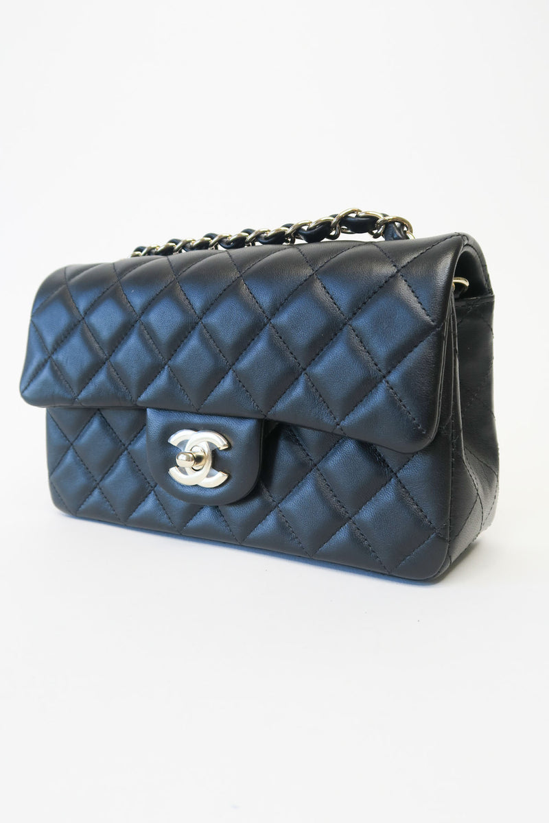 Chanel 2022 Lambskin Quilted Mini Rectangular Flap