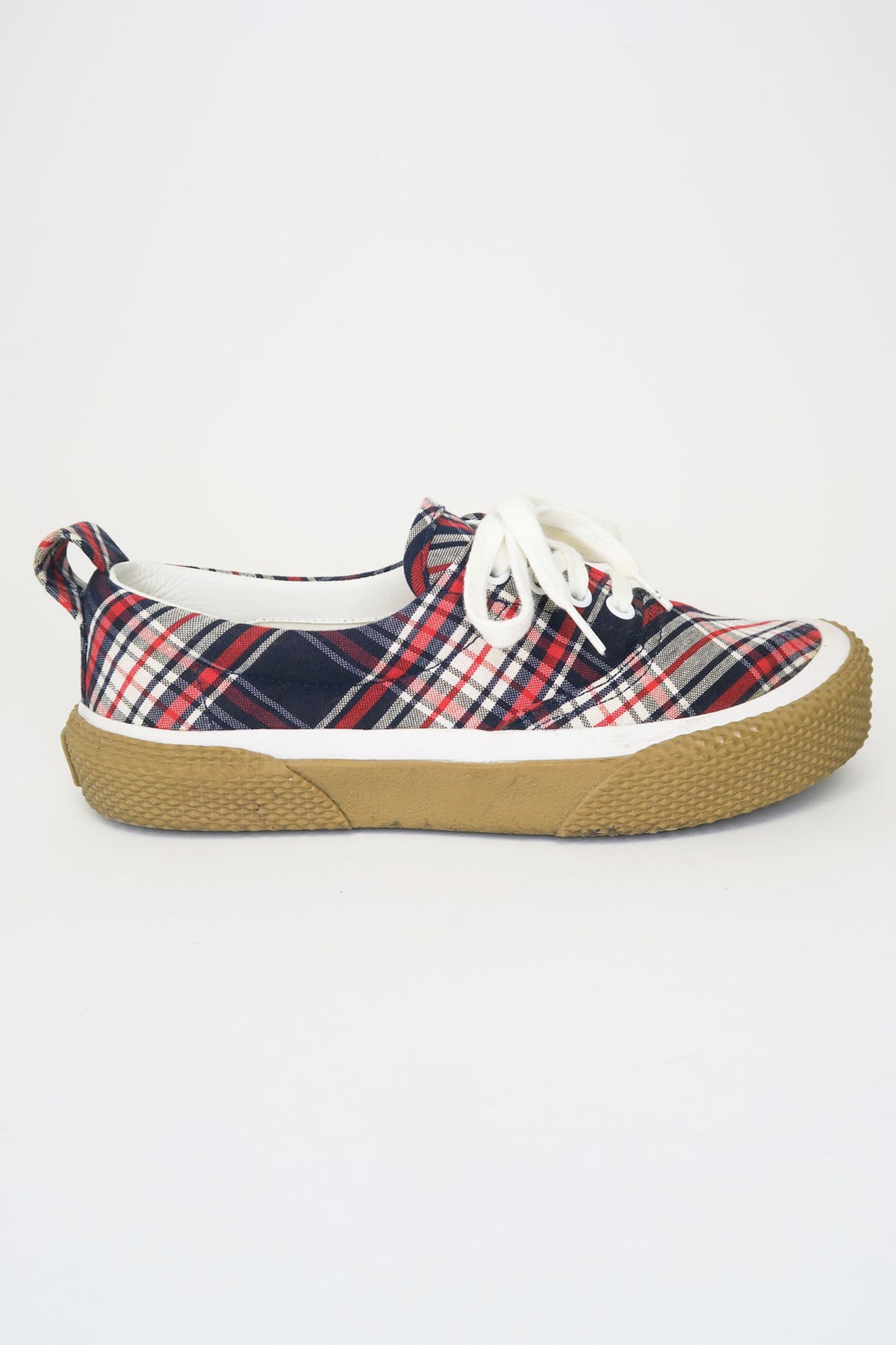 Celine Plaid Canvas Sneakers sz 37