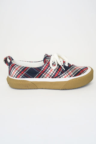 Celine Plaid Canvas Sneakers sz 37 - Designer Sneakers at The Find Luxury Resale - Vancouver, Canada