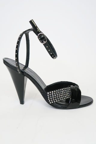 Celine Crystal Embellished Leather Sandals sz 36 - Designer Pumps at The Find Luxury Resale - Vancouver, Canada