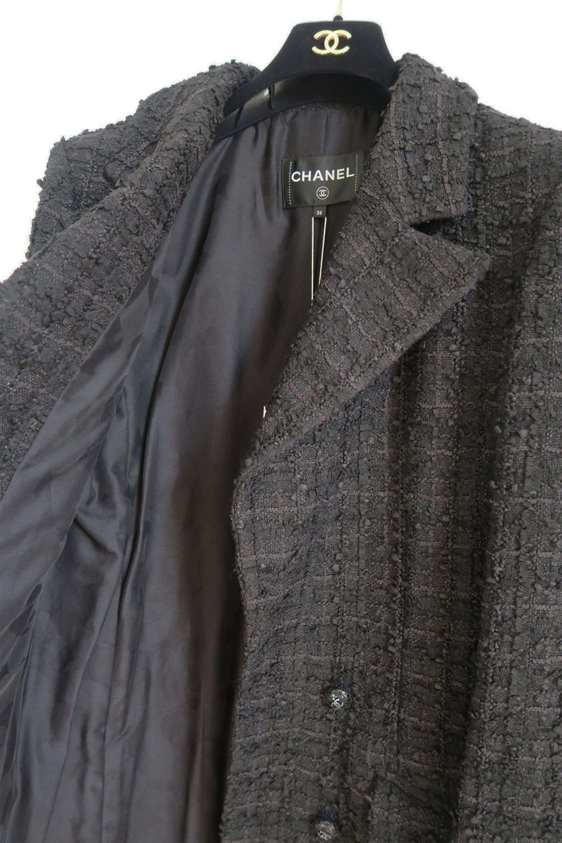 Chanel 2022 Black Tweed Blazer sz 36