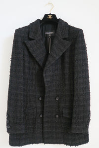 Chanel 2022 Black Tweed Blazer sz 36