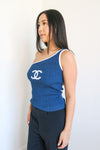 Chanel 2019 One Shoulder CC Logo Top sz 38