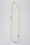 Chanel Faux Pearl CC Bead Strand Necklace