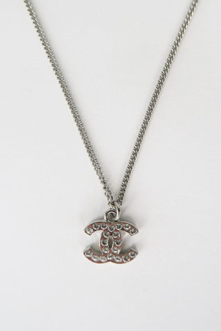 Chanel Strass CC Pendant Necklace - Designer Necklaces at The Find Luxury Resale - Vancouver, Canada